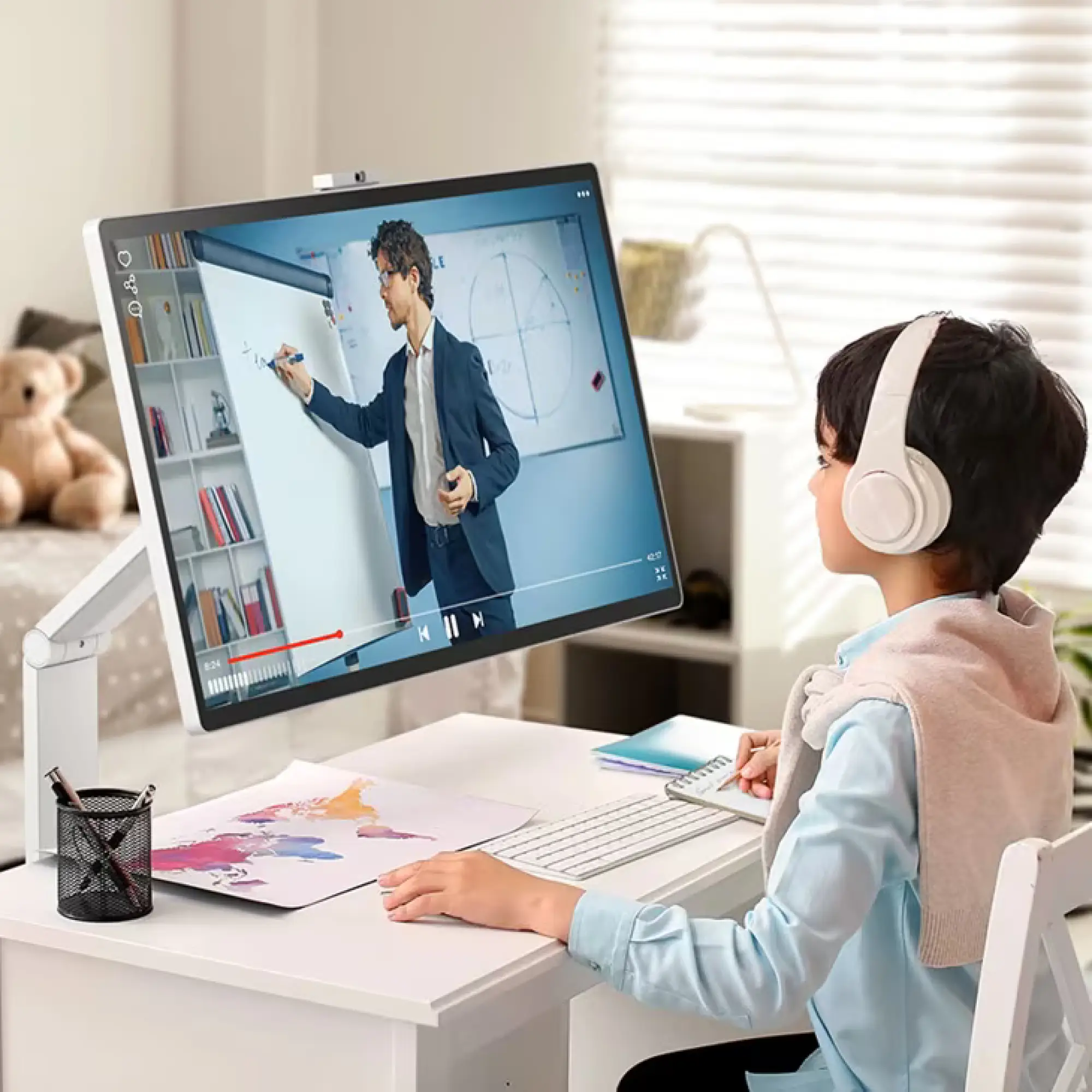 Photo of شاشة إل جي ألترا وايد 32 إنش Smart Monitor Swing - موديل 32U889SA-W