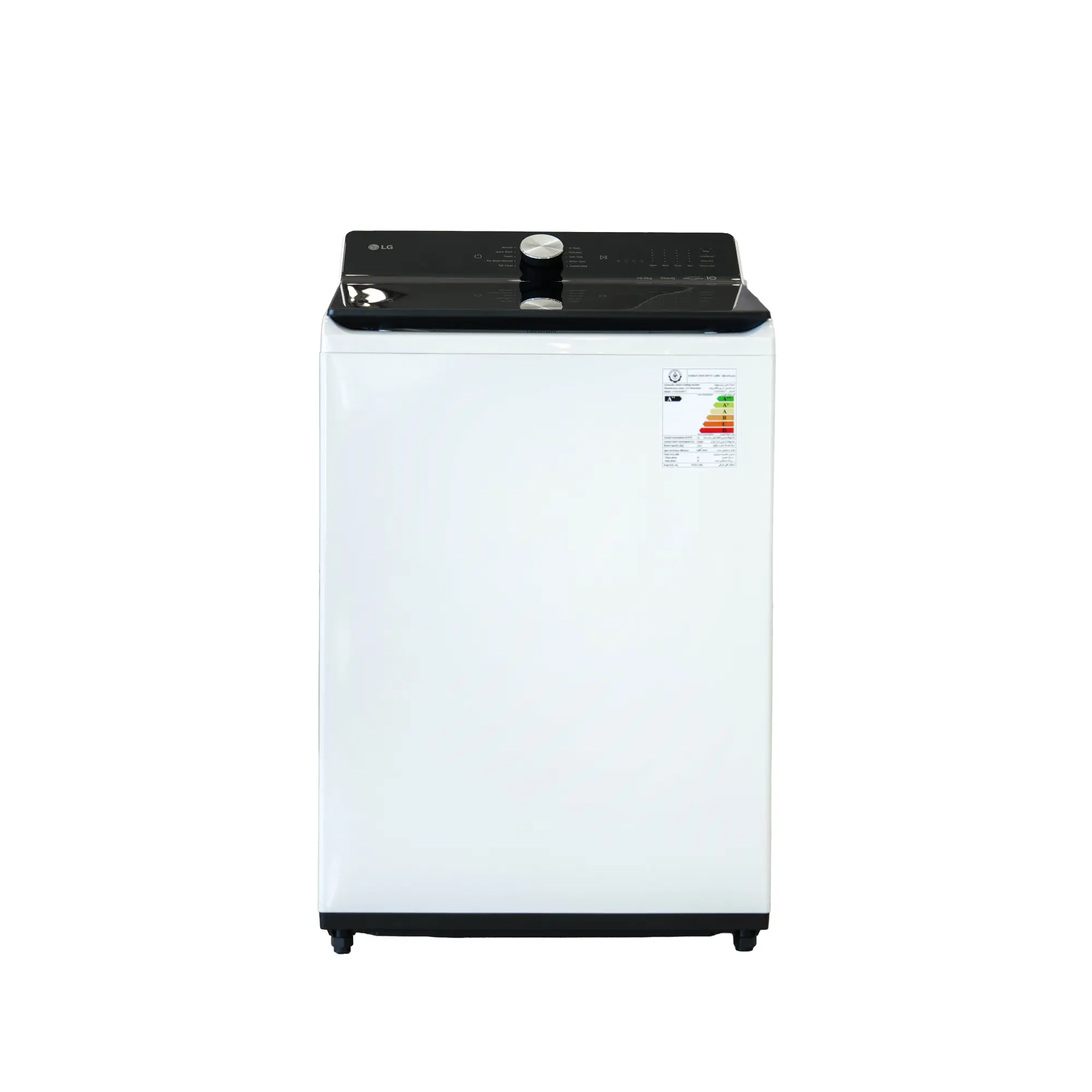 Photo of غسالة ملابس إل جي فتحة علوية، سعة 19 كجم مع تقنيات AI DD و TurboWash  والتشخيص الذكي - لون ابیض.