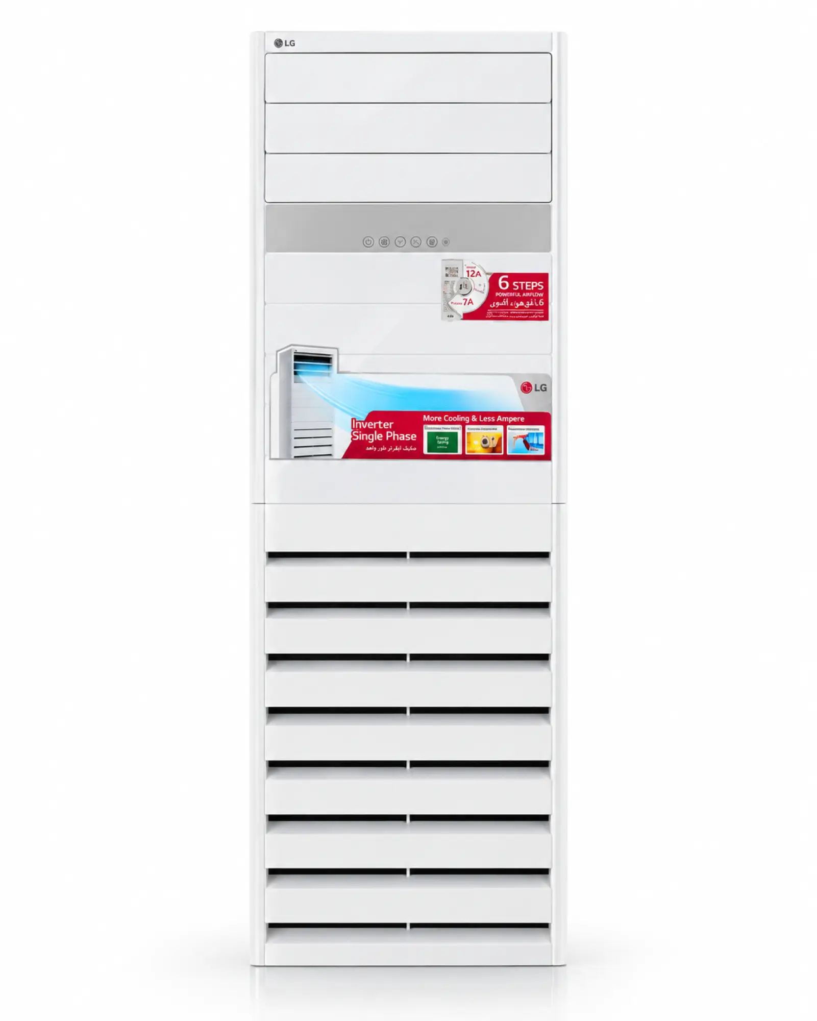 Photo of مكيف عمودي 3 طن من إل جي (إنفيرتر)، موديل APNW36GT3EA، بخصائص 6 Steps I-Control Ampere ومكبس استوائي T3 وتبريد وتدفئة سريعة.