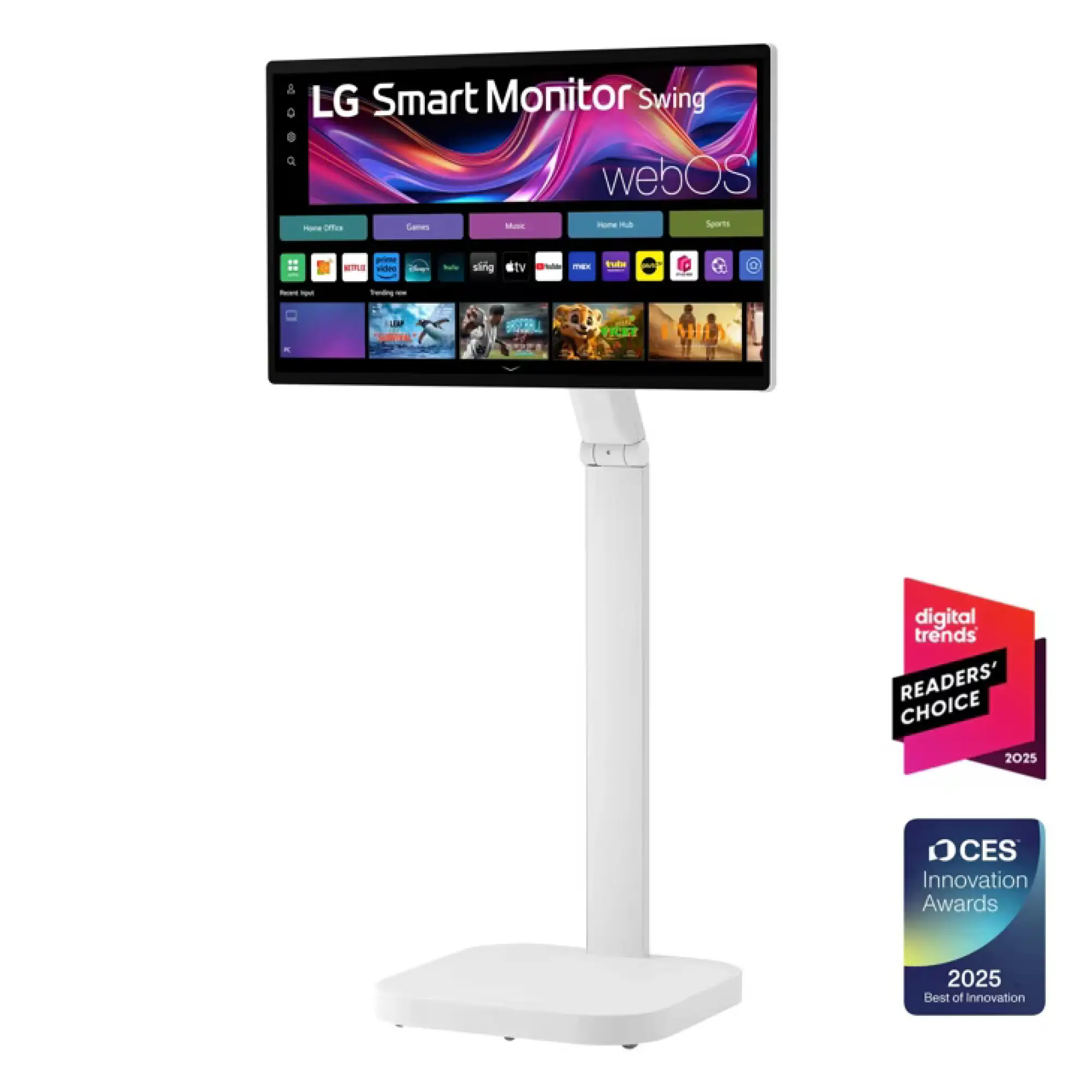 Photo of شاشة إل جي ألترا وايد 32 إنش Smart Monitor Swing - موديل 32U889SA-W