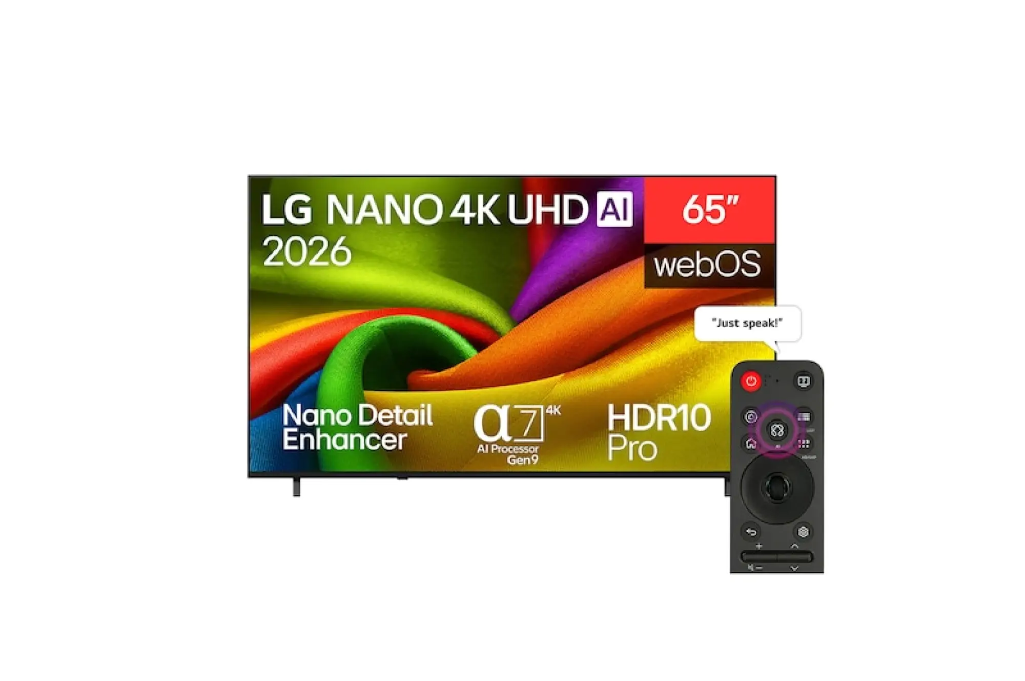 Photo of تلفزيون إل جي الذكي بحجم 65 بوصة ، مع الريموت الذكي AI Magic Remote، وميزة HDR10 Pro، ونظام webOS، موديل 2026 (60 هرتز).
