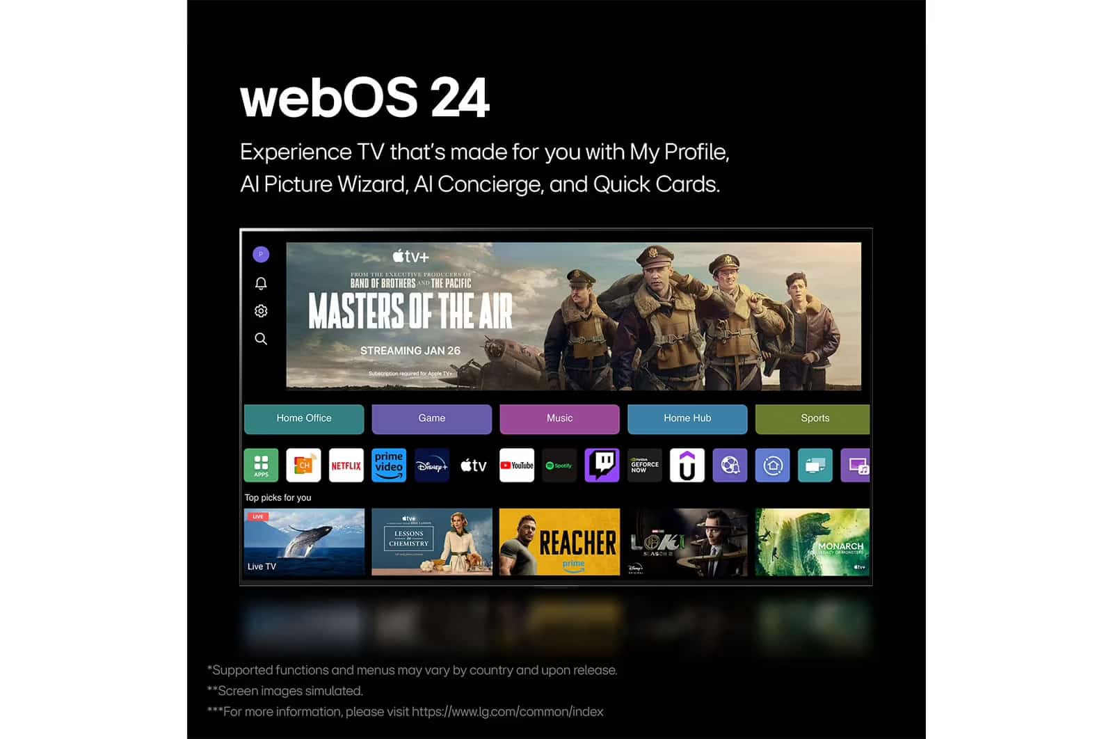 Photo of تلفزيون LG OLED evo AI C4 4K الذكي مقاس 83 بوصة المدعوم بجهاز التحكم AI Magic remote وتكنولوجيا الصوت Dolby Vision وواجهة webOS24 طراز OLED83C46LA عام (2024)