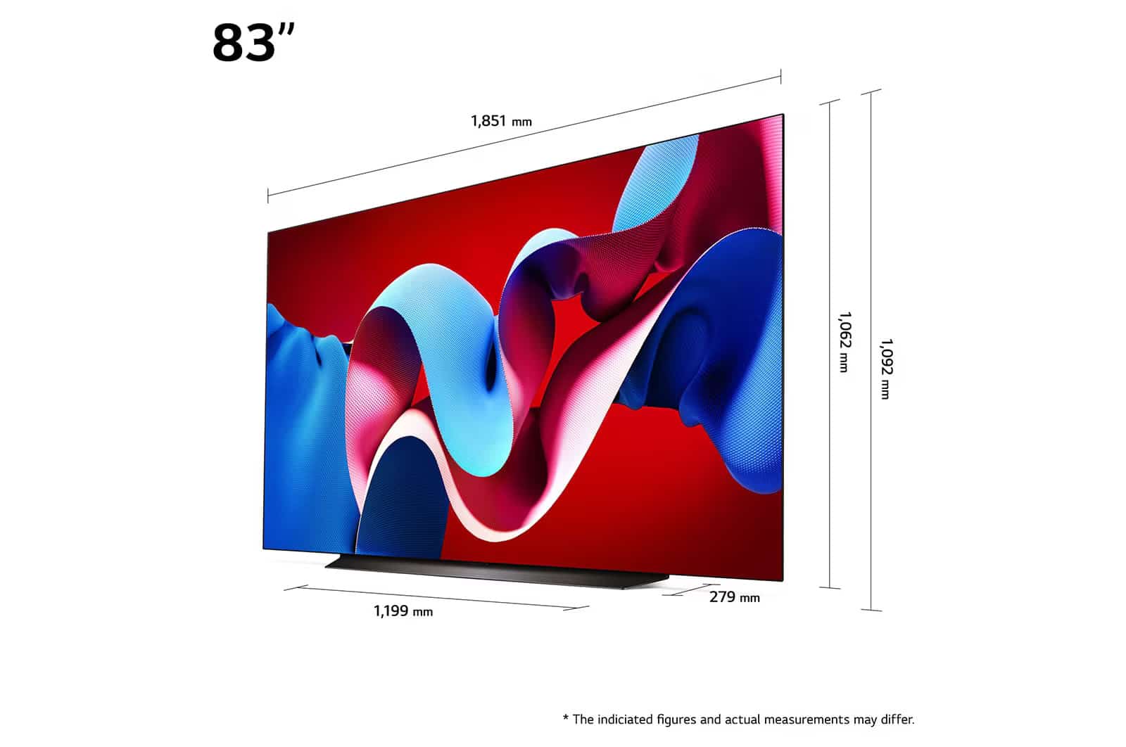 Photo of تلفزيون LG OLED evo AI C4 4K الذكي مقاس 83 بوصة المدعوم بجهاز التحكم AI Magic remote وتكنولوجيا الصوت Dolby Vision وواجهة webOS24 طراز OLED83C46LA عام (2024)