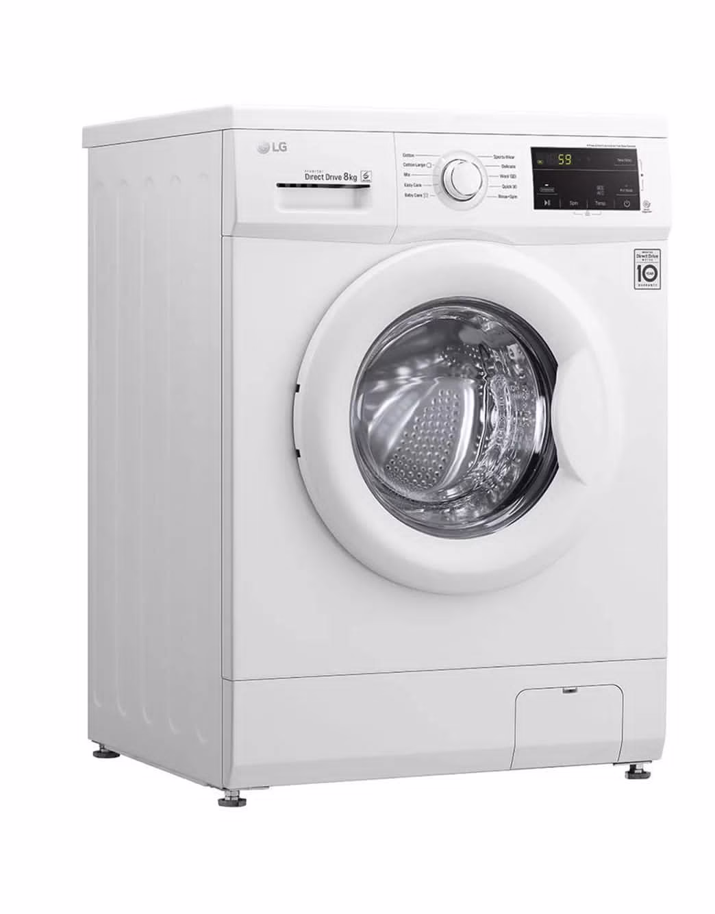 Photo of Front Load Washer 8kg, Direct Drive Motor, 6 Motion, White Color