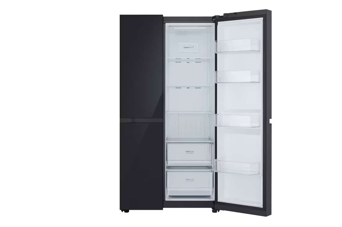 Photo of LG Side by Side 647L Refrigerator, Inverter Compressor, Multi AirFlow, Express Cool, Smart Diagnosis™, Black Glass color