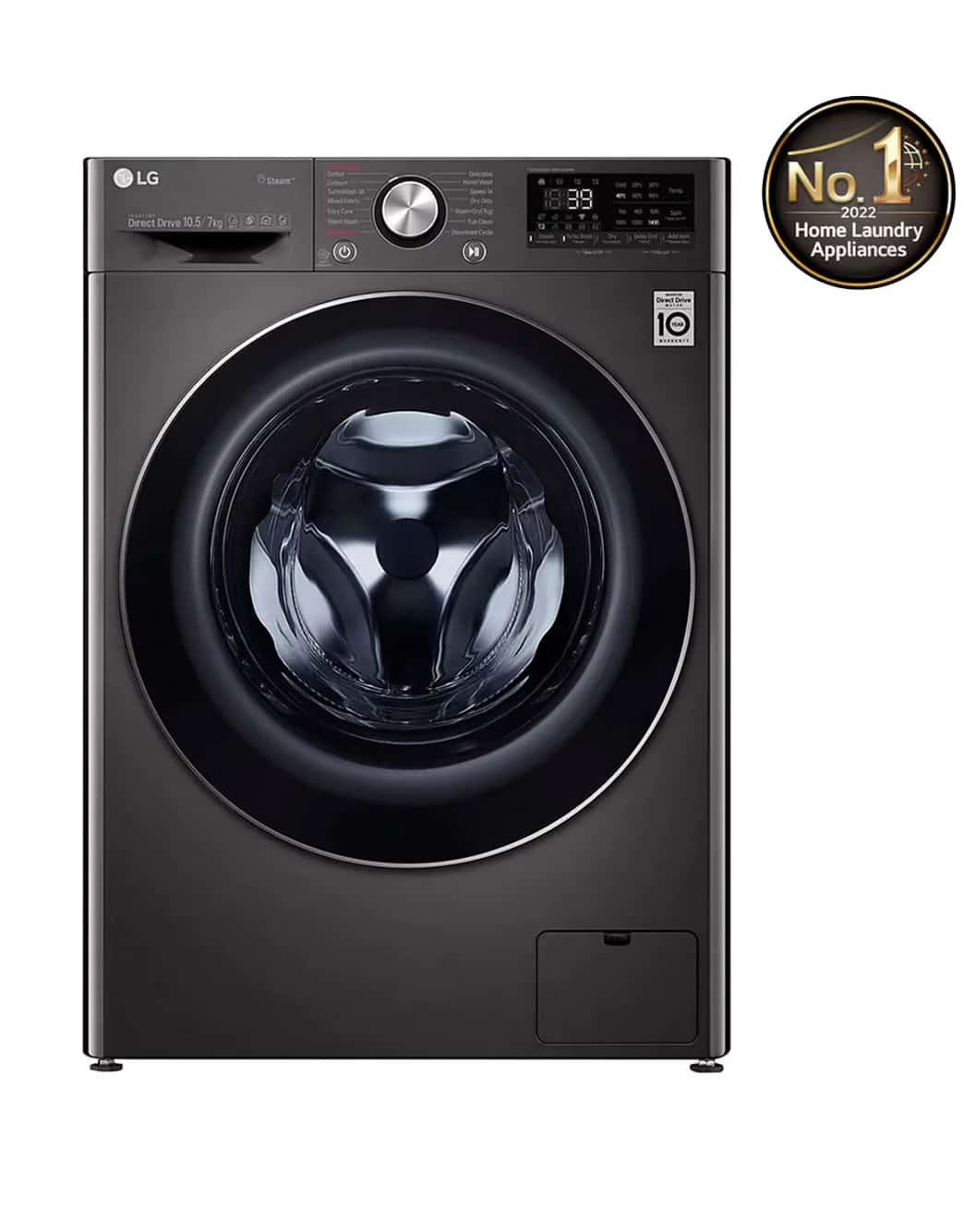 Photo of 10.5/7kg Front Load Washer & Dryer, AI DD™, TurboWash™360˚, Black Steel Color