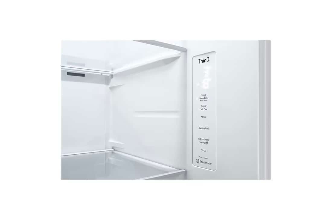 Photo of LG Side by Side 617L Refrigerator, ThinQ™, LINEARCooling™, White color