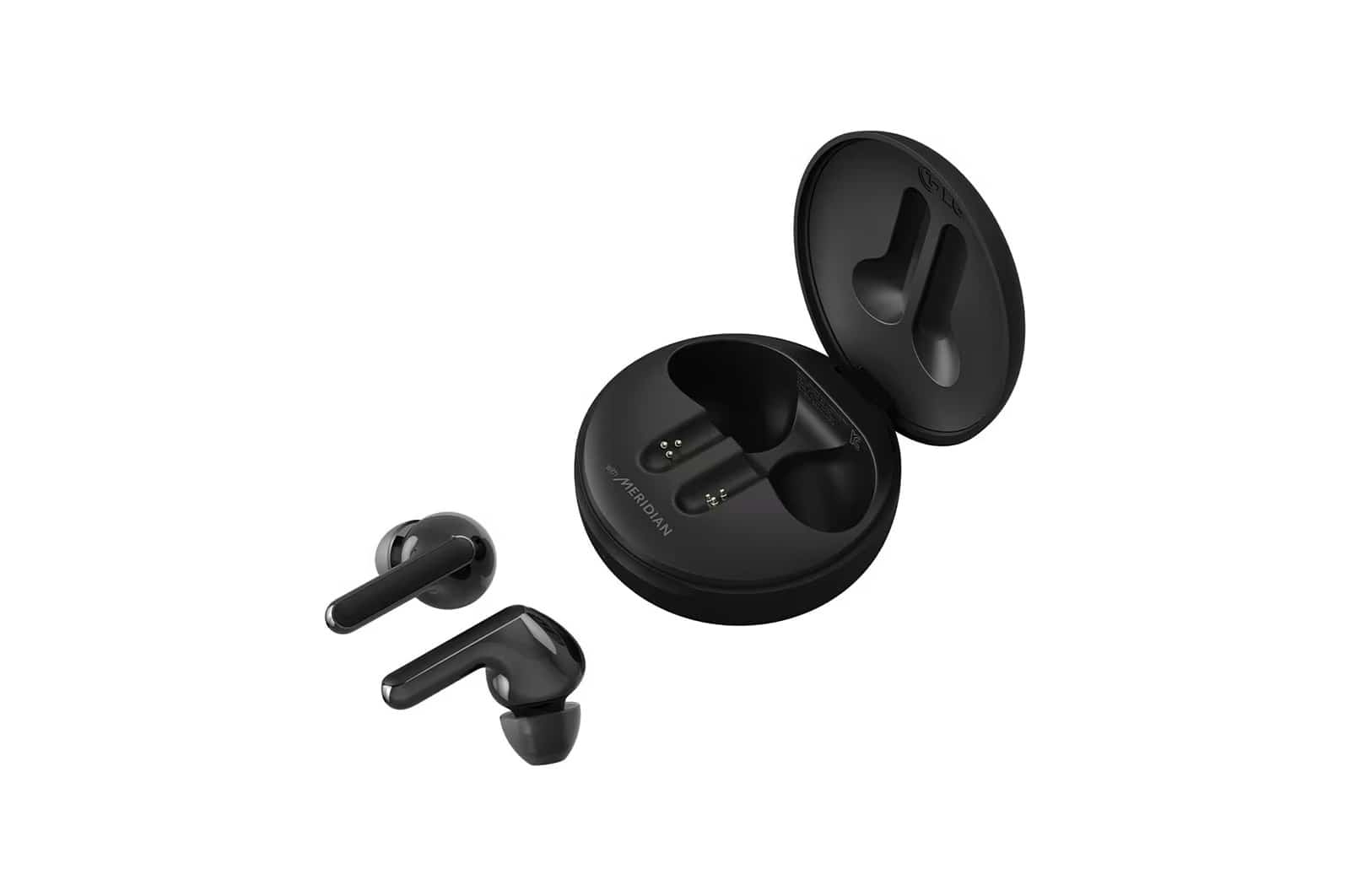 Photo of سماعات الأذن الاستريو اللاسلكية LG TONE Free HBS-FN6 Bluetooth® لون أسود والمزودة بحاوية شحن UVnano وتقنية Meridian Audio