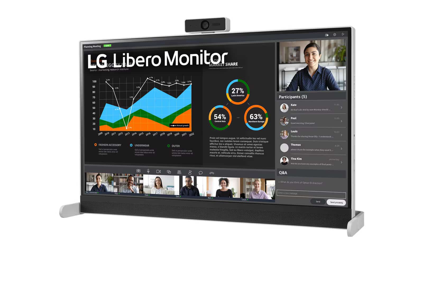 Photo of LG Libero Monitor 27 Inch QHD With Detachable Full HD Webcam, Built-In Speakers and USB C