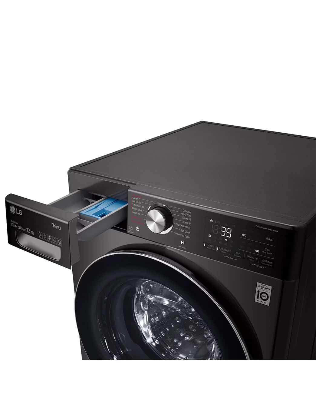 Photo of 12/8kg Front Load Washer & Dryer, AI DD™, TurboWash™360˚, Black Steel Color