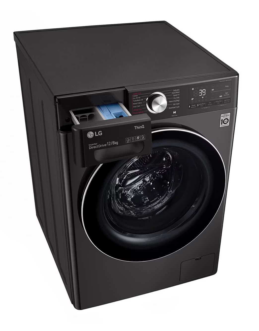 Photo of 12/8kg Front Load Washer & Dryer, AI DD™, TurboWash™360˚, Black Steel Color
