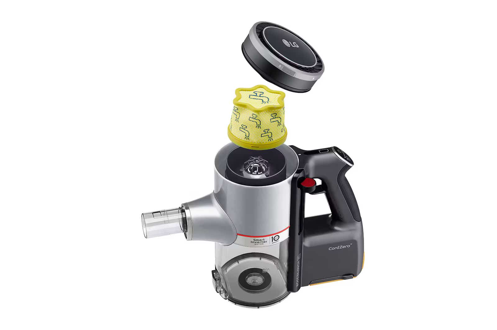 Photo of مكنسة CordZero™ A9Kompressor الكهربائية اليدوية اللاسلكية من إل جي