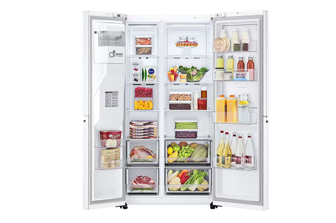 Photo of LG Door-in-Door™ ThinQ™ Side by Side 611L Refrigerator, UVnano™, LINEARCooling™, ThinQ™ in White color