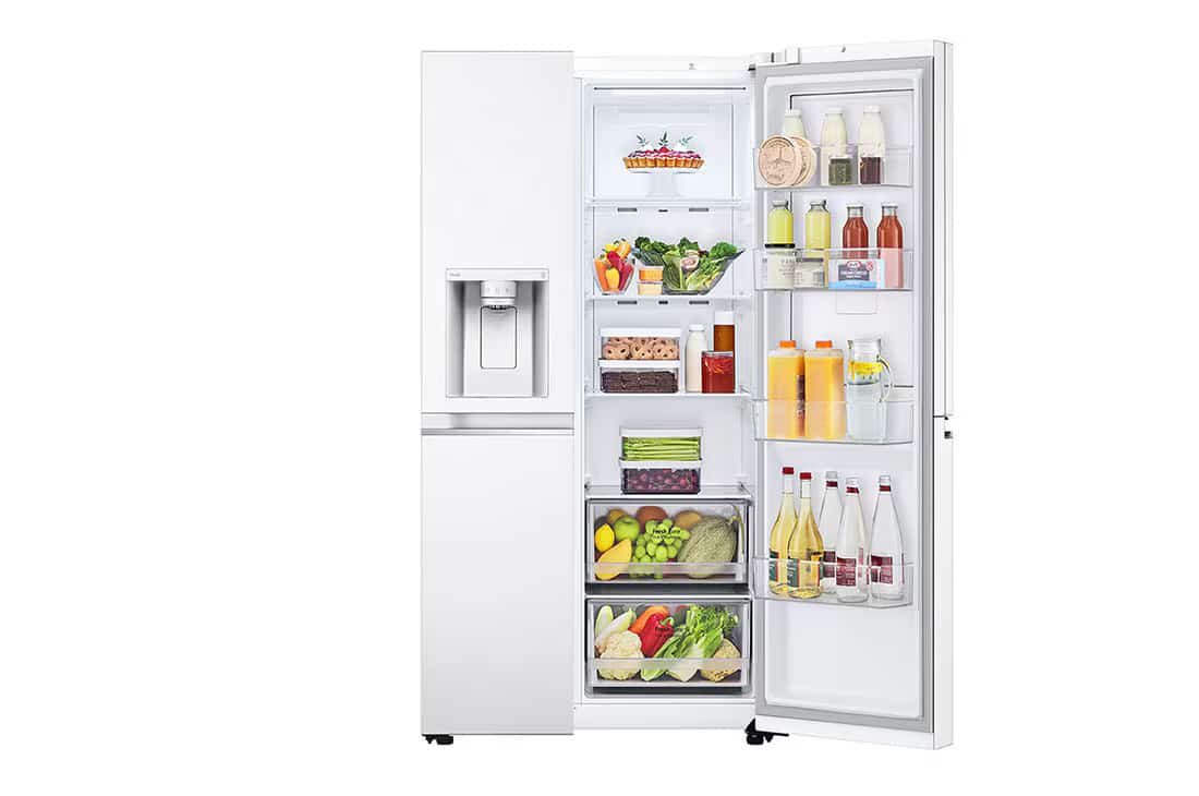 Photo of LG Door-in-Door™ ThinQ™ Side by Side 611L Refrigerator, UVnano™, LINEARCooling™, ThinQ™ in White color
