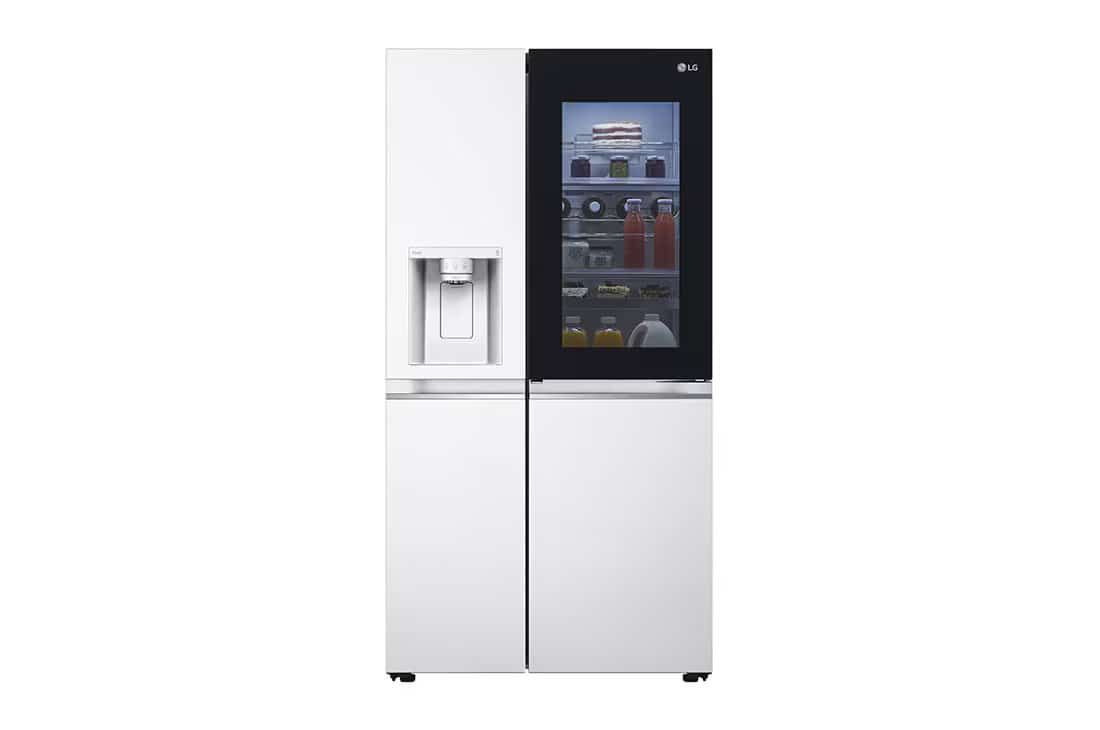 Photo of LG InstaView™ ThinQ™ 611L Side by Side Refrigerator, UVnano™, LINEARCooling™, ThinQ™ in White color