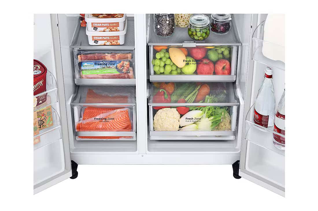 Photo of LG InstaView™ ThinQ™ 611L Side by Side Refrigerator, UVnano™, LINEARCooling™, ThinQ™ in White color
