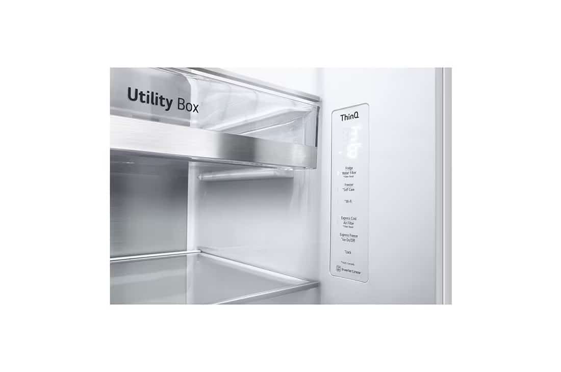 Photo of LG InstaView™ ThinQ™ 611L Side by Side Refrigerator, UVnano™, LINEARCooling™, ThinQ™ in White color