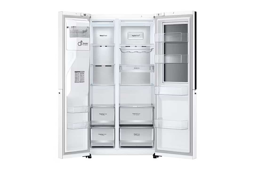 Photo of LG InstaView™ ThinQ™ 611L Side by Side Refrigerator, UVnano™, LINEARCooling™, ThinQ™ in White color