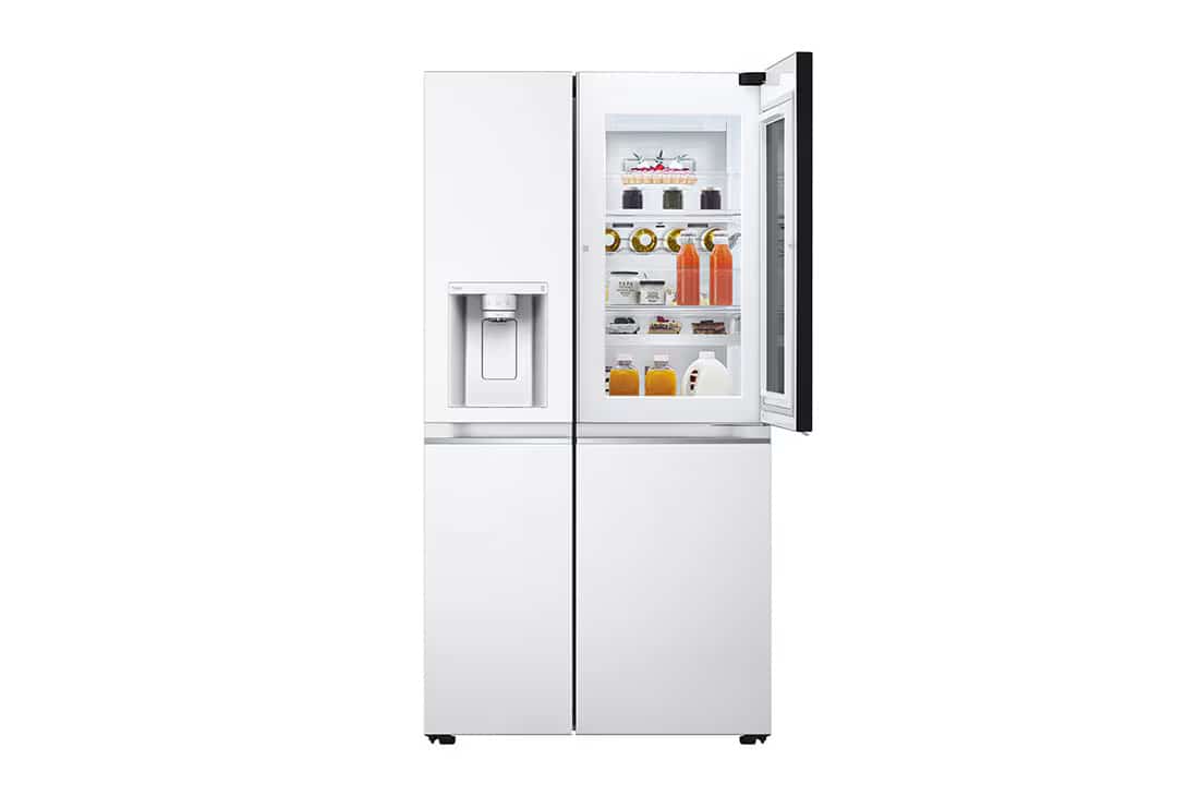 Photo of LG InstaView™ ThinQ™ 611L Side by Side Refrigerator, UVnano™, LINEARCooling™, ThinQ™ in White color