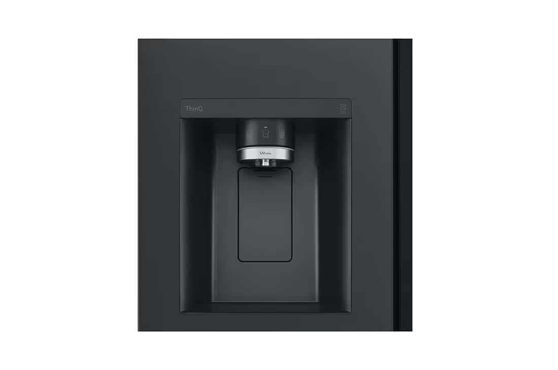 Photo of LG InstaView™ ThinQ™ 617L Side by Side Refrigerator, UVnano™, LINEARCooling™, ThinQ™ in Essence Black Steel