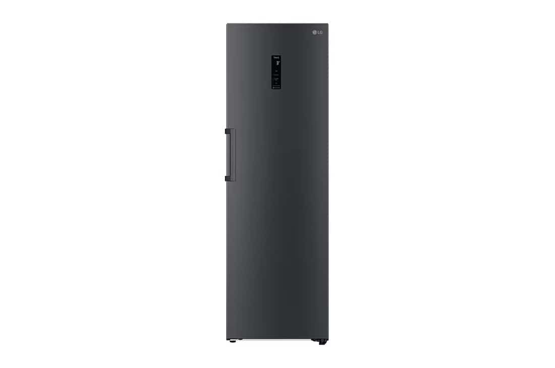 Photo of "A refrigerator equipped with ™LINEARCooling technology, featuring a 386-liter capacity and a stainless steel finish."