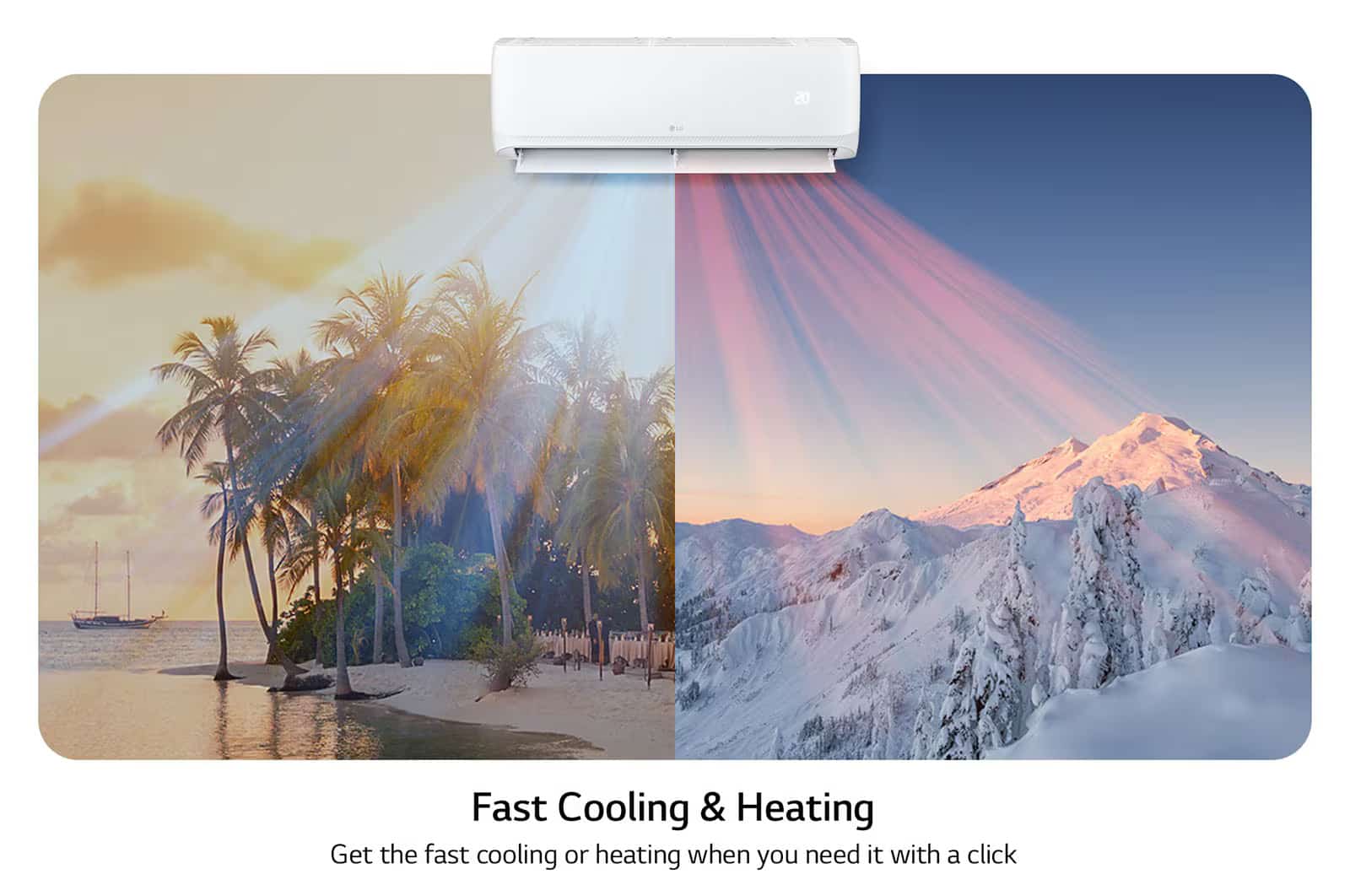 Photo of LG wall-mounted 1.5 Ton ON/OFF Air conditioner, Fast Cooling, Dual Sensing, Smart Operation, Anti Corrosion Gold Fin™, Auto Restart, LED Indication
