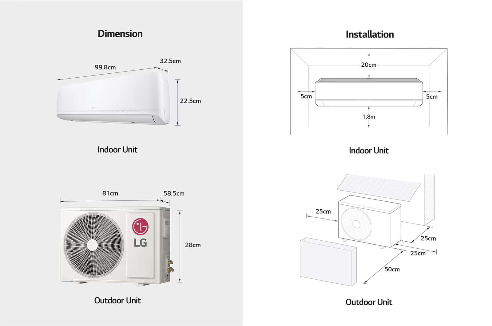 Photo of LG wall-mounted 1.5 Ton ON/OFF Air conditioner, Fast Cooling, Dual Sensing, Smart Operation, Anti Corrosion Gold Fin™, Auto Restart, LED Indication