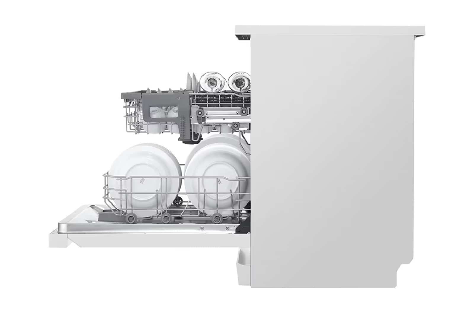 Photo of LG QuadWash™ Dishwasher, 14 Place Settings, EasyRack™ Plus, Inverter Direct Drive, White color