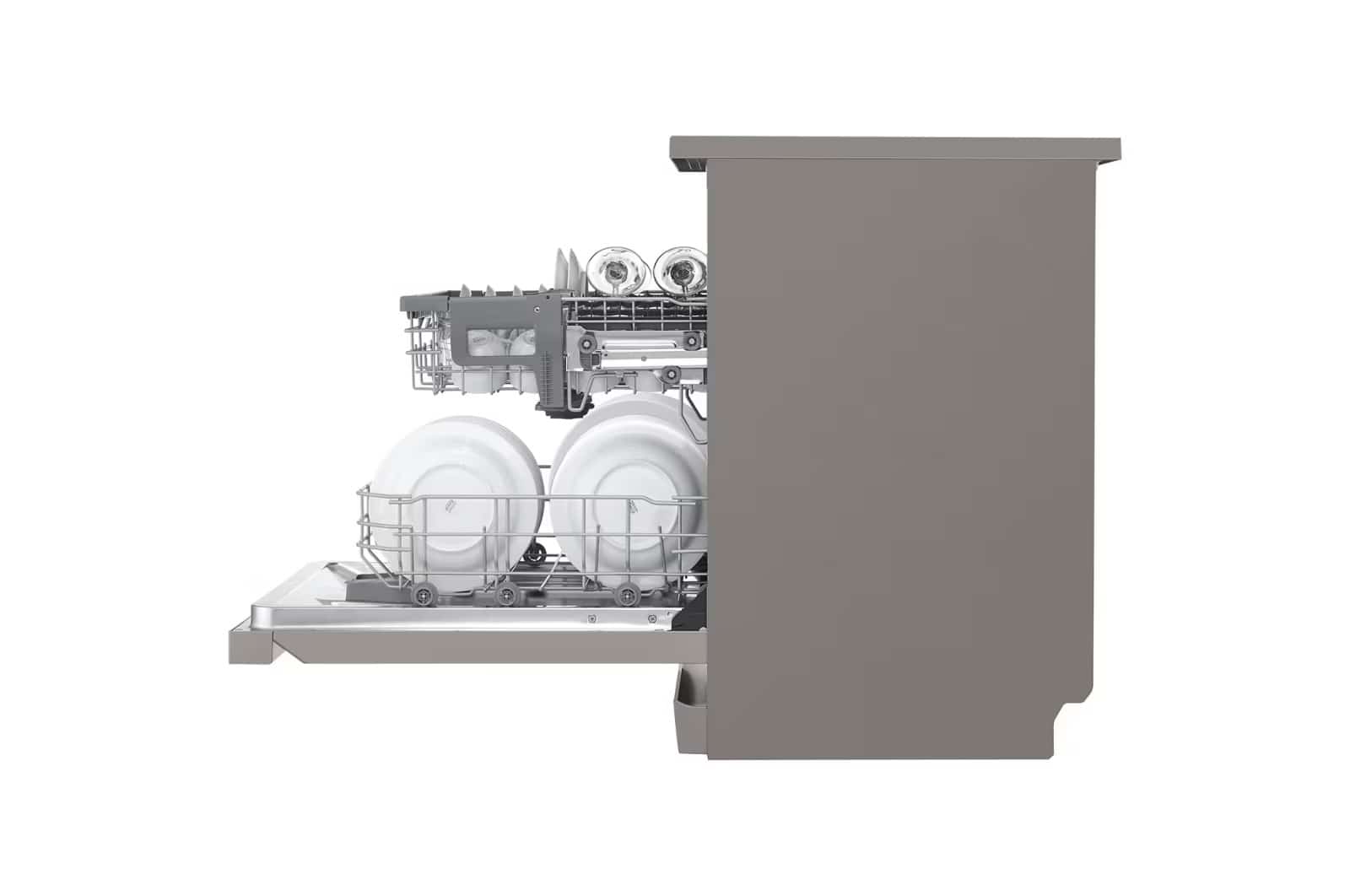 Photo of LG QuadWash™ Dishwasher, 14 Place Settings, EasyRack™ Plus, Inverter Direct Drive, Platinum Silver color