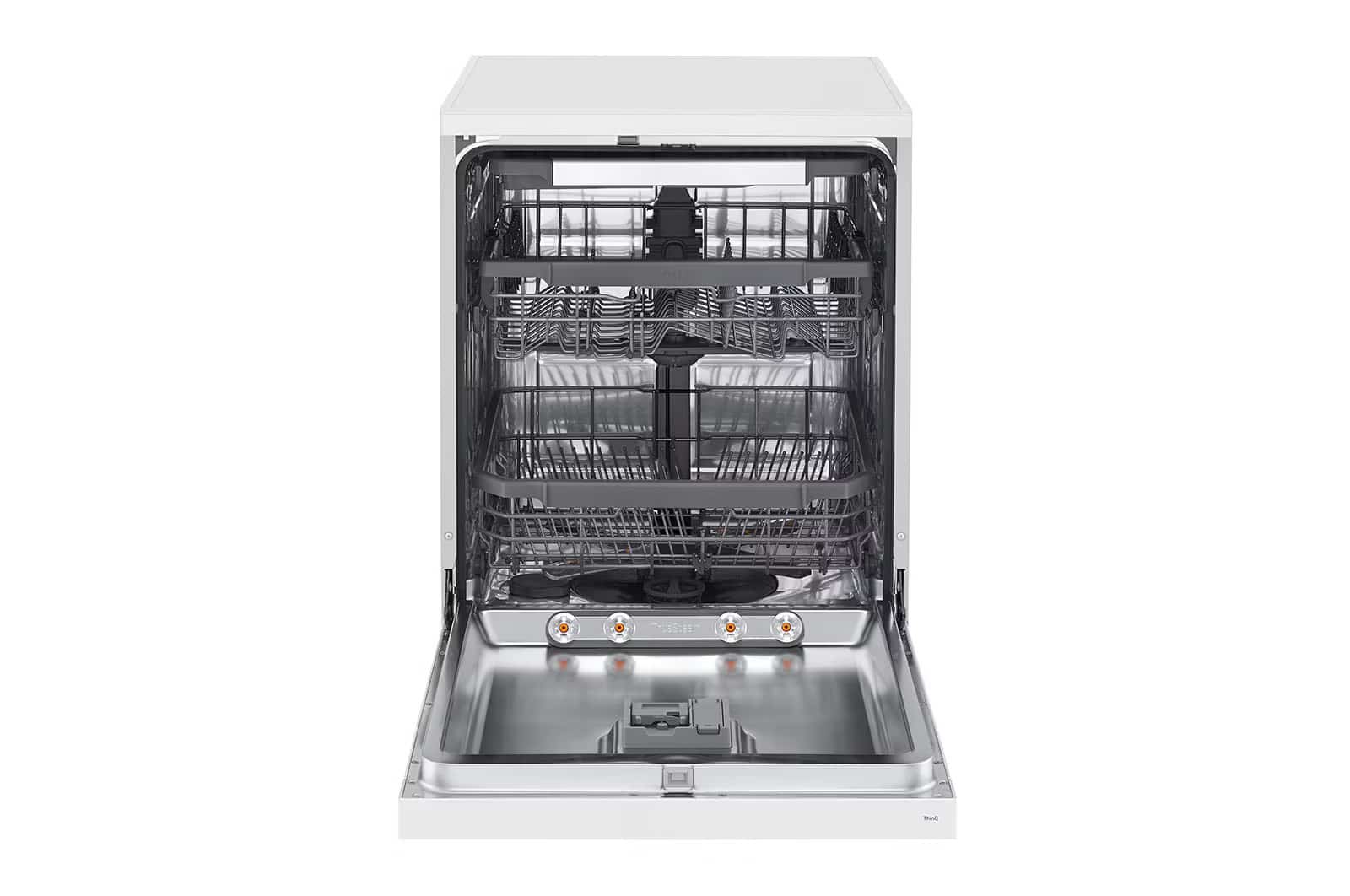 Photo of غسالة صحون إل جي بالبخار ™QuadWash ، لون فضي بلاتيني, 14 طقم، تقنية EasyRack™ Plus، محرك الدفع المباشر، تقنية ThinQ