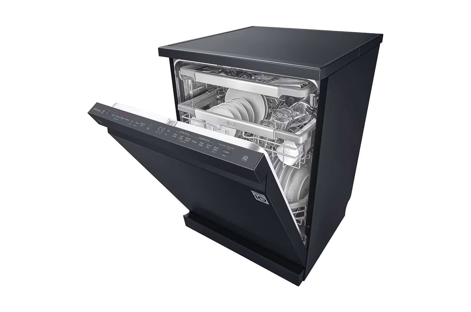 Photo of LG QuadWash™ Matte Black Steam Dishwasher, 14 Place Settings, EasyRack™ Plus, Inverter Direct Drive, ThinQ