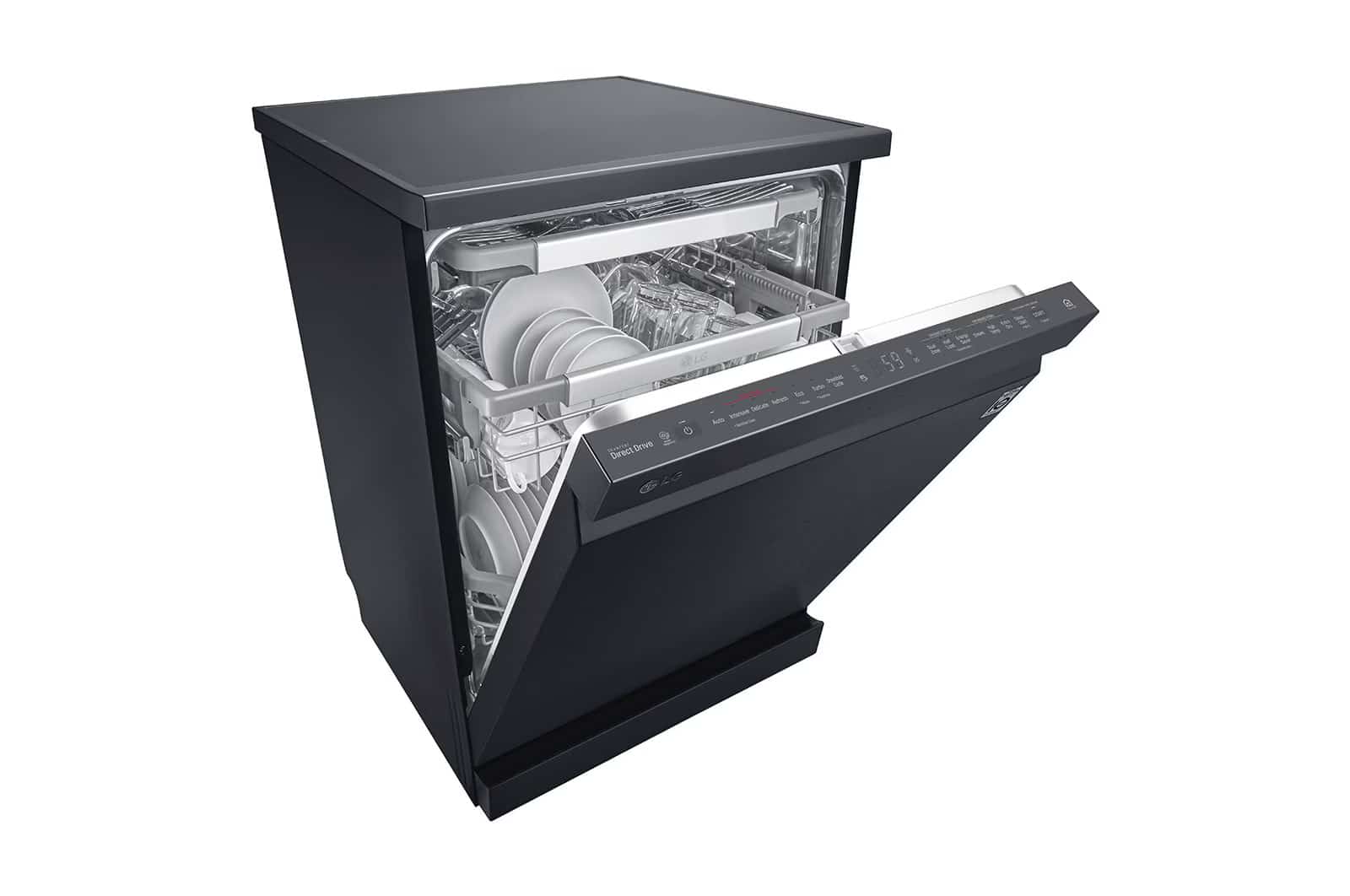 Photo of LG QuadWash™ Matte Black Steam Dishwasher, 14 Place Settings, EasyRack™ Plus, Inverter Direct Drive, ThinQ