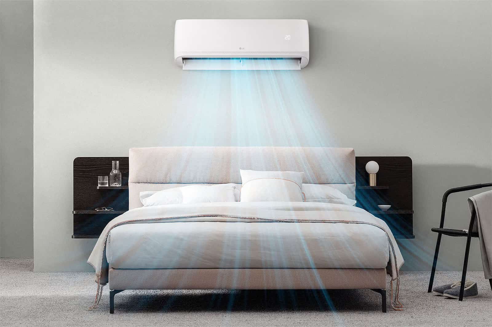 Photo of مكيّف هواء LG جداري سعة 1.5 طن(ON/OFF)، تبريد سريع، استشعار مزدوج، تشغيل ذكي، تقنية ™Goldfin مضادة للتآكل ، إعادة تشغيل تلقائية، مؤشر LED (تبرید فقط)
