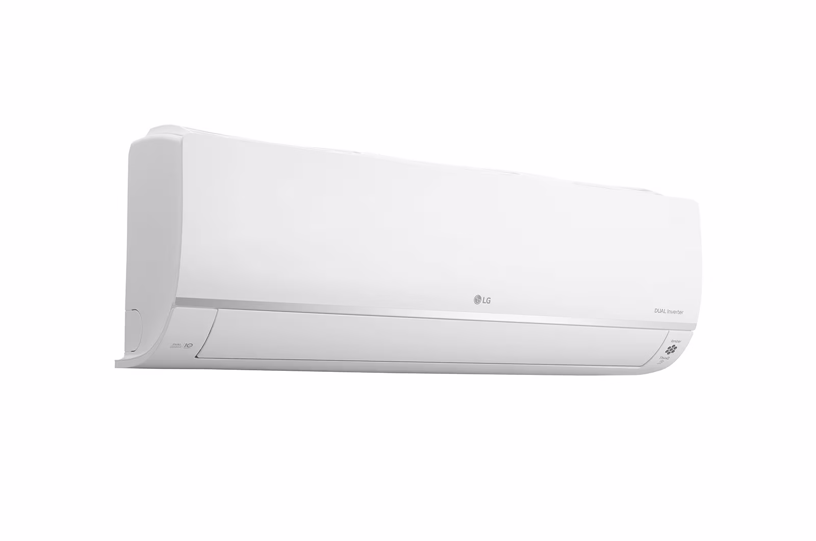 Photo of LG wall splitter in white, 1.5 tons, with six levels of amp control and automatic control of low power consumption.