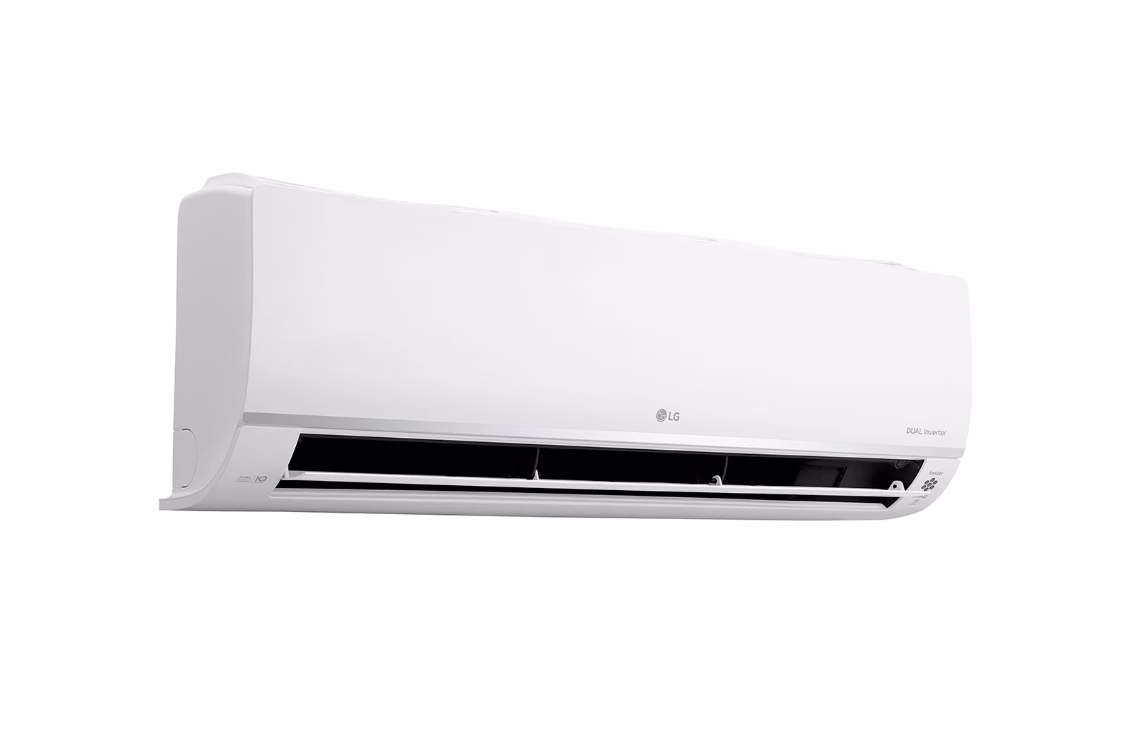 Photo of LG wall splitter in white, 1.5 tons, with six levels of amp control and automatic control of low power consumption.