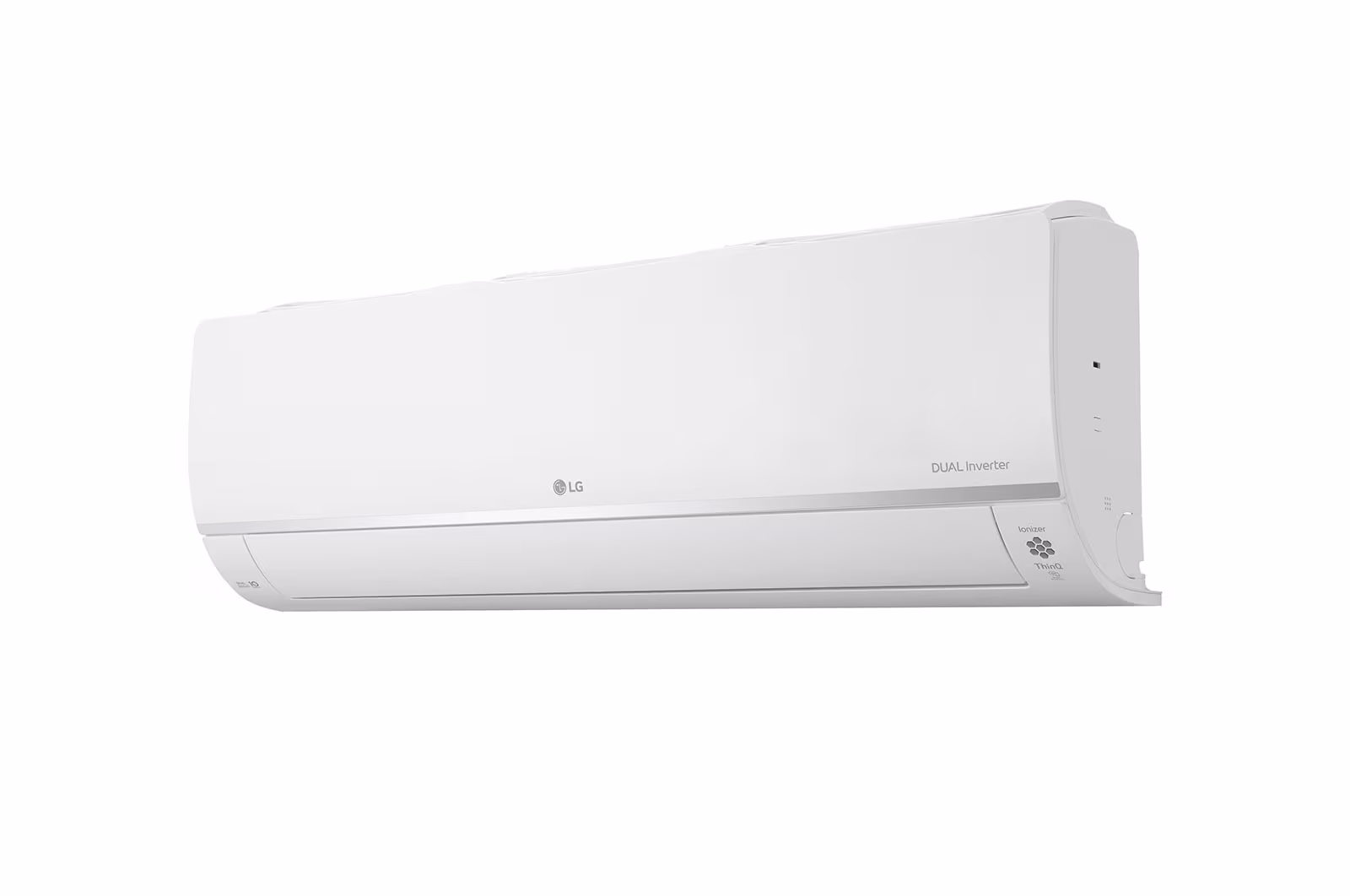 Photo of LG wall splitter in white, 1.5 tons, with six levels of amp control and automatic control of low power consumption.