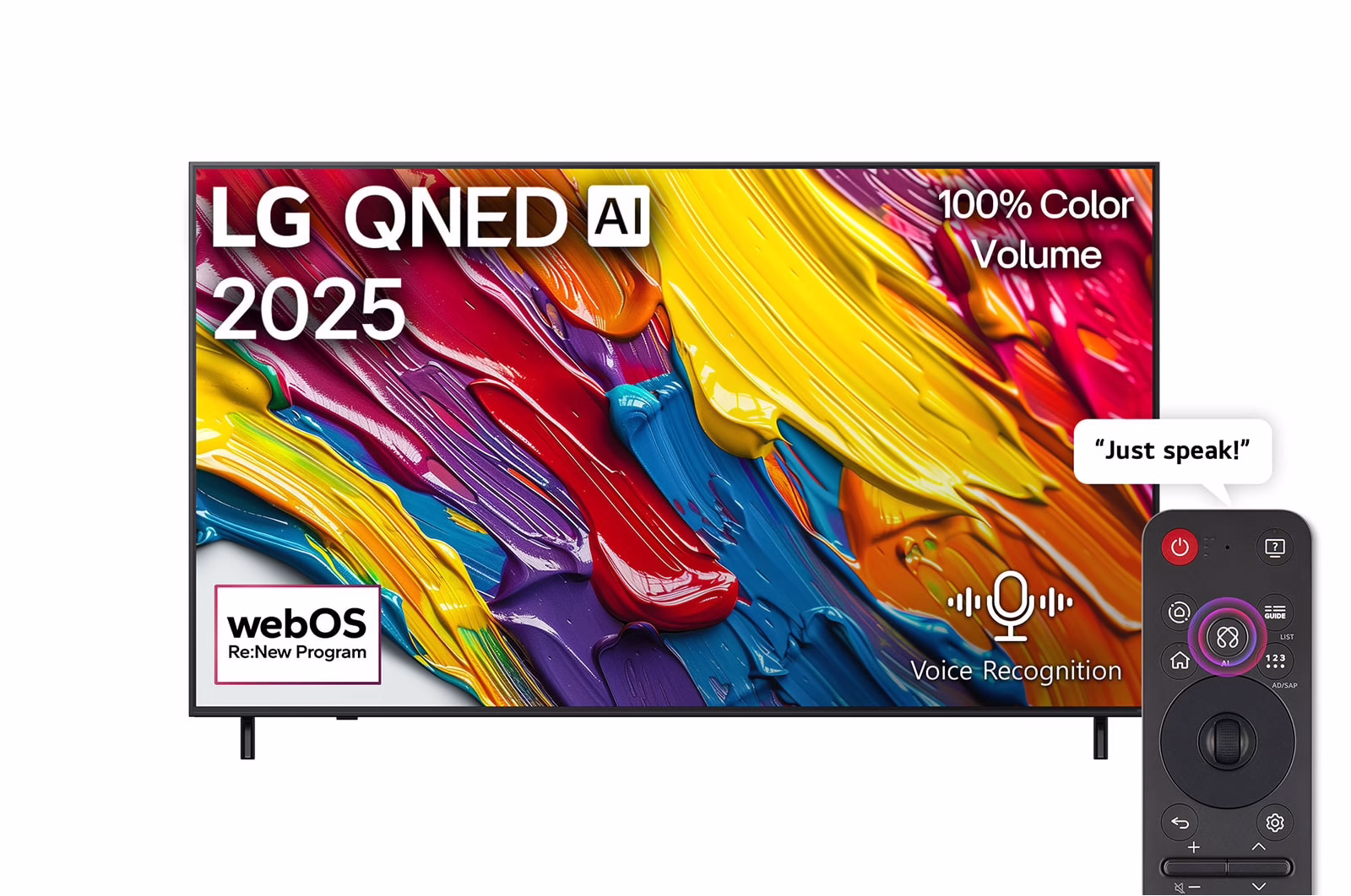 Photo of تلفزيون LG QNED82 الذكي، مقاس 65 بوصة، 4K، مع تقنية الذكاء الاصطناعي والتحكم السحري بالذكاء الاصطناعي، وHDR10 وwebOS 25، موديل