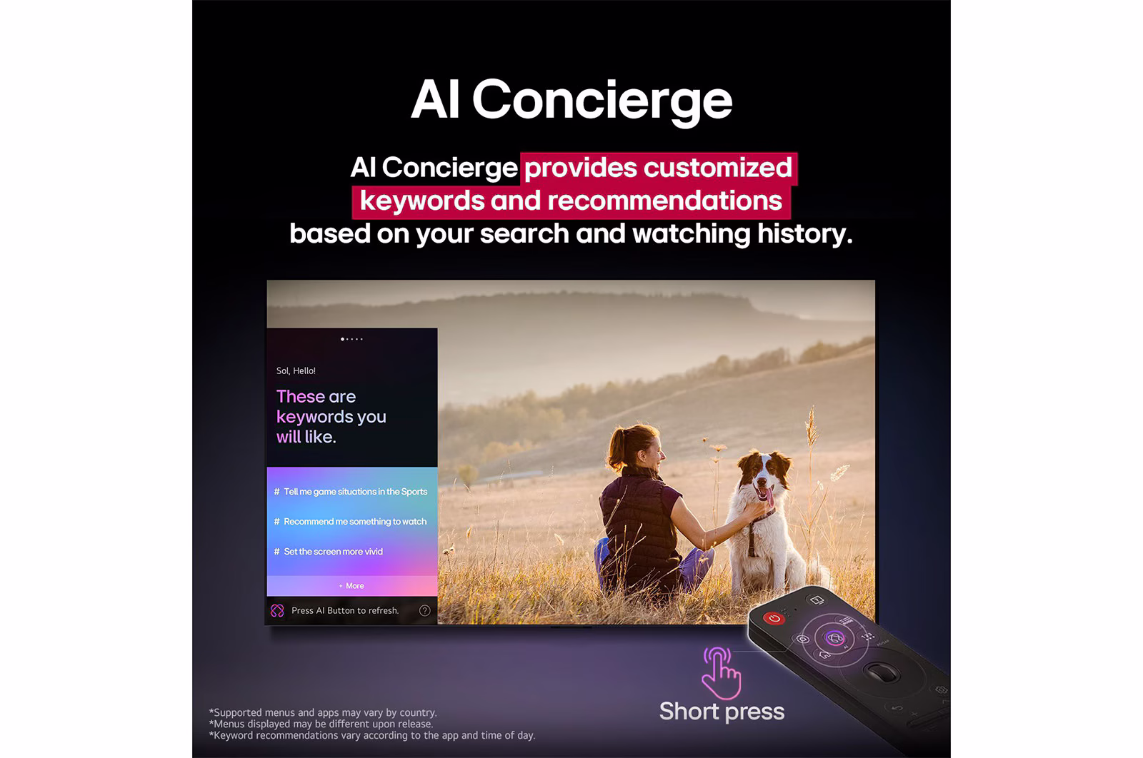 Photo of تلفزيون LG QNED82 الذكي، مقاس 65 بوصة، 4K، مع تقنية الذكاء الاصطناعي والتحكم السحري بالذكاء الاصطناعي، وHDR10 وwebOS 25، موديل