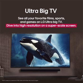 Photo of تلفاز LG UHD AI UA85 مقاس 50 بوصة بدقة 4K، مع ريموت سحري يعمل بالذكاء الاصطناعي، يدعم HDR10، ونظام WebOS25 لعام 2025