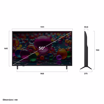 Photo of تلفاز LG UHD AI UA85 مقاس 50 بوصة بدقة 4K، مع ريموت سحري يعمل بالذكاء الاصطناعي، يدعم HDR10، ونظام WebOS25 لعام 2025