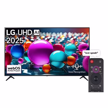 Photo of تلفاز LG UHD AI UA85 مقاس 50 بوصة بدقة 4K، مع ريموت سحري يعمل بالذكاء الاصطناعي، يدعم HDR10، ونظام WebOS25 لعام 2025