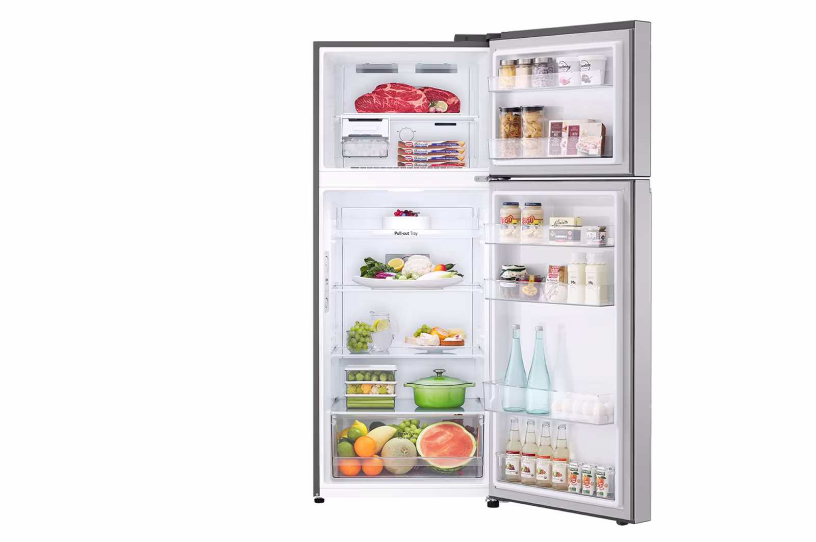 Photo of ثلاجة فريزر علوي بسعة إجمالية 423 لتر لون سلفر، ضاغط انفيرتر ™Smart Inverter