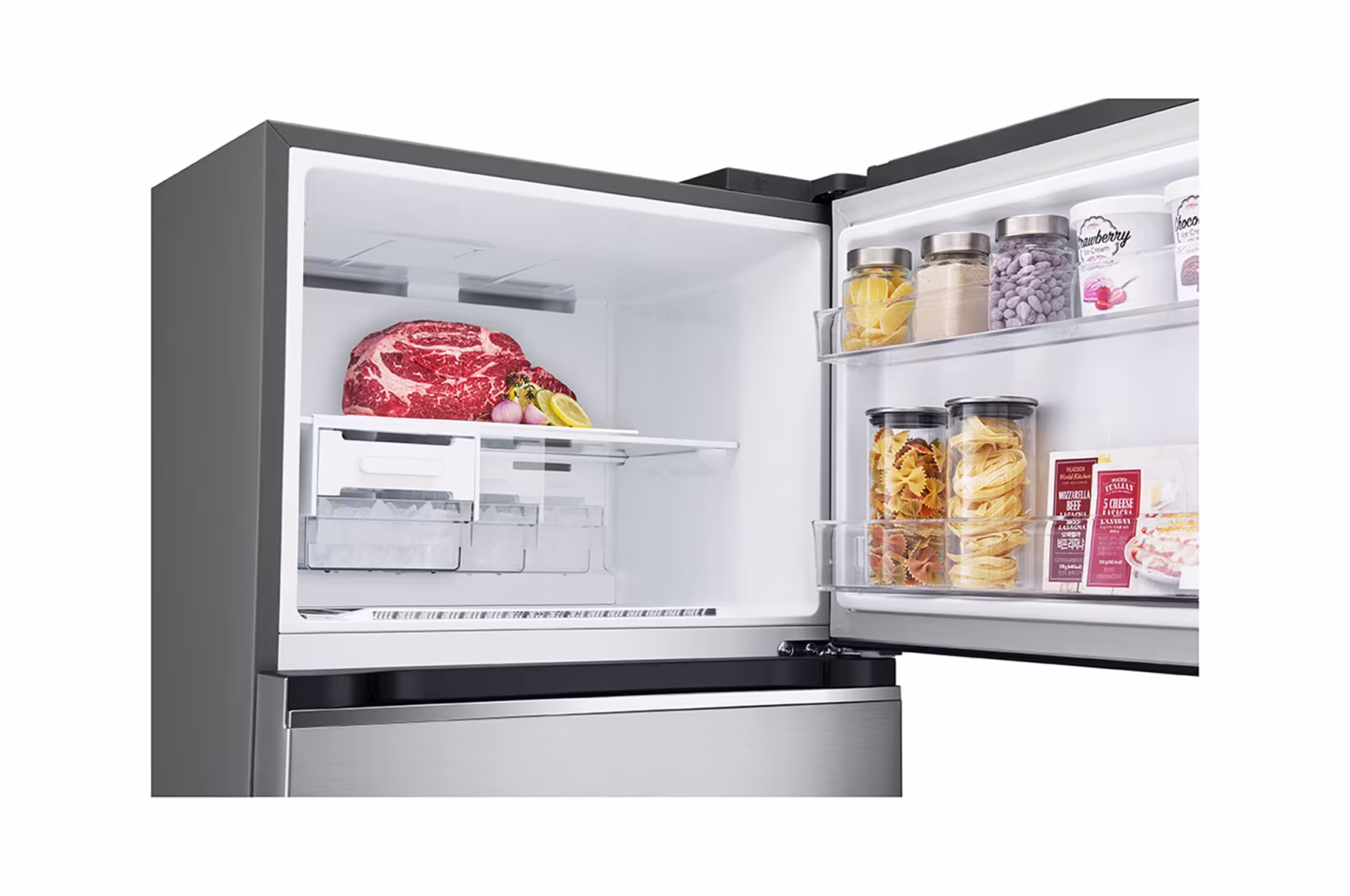 Photo of ثلاجة فريزر علوي بسعة إجمالية 423 لتر لون سلفر، ضاغط انفيرتر ™Smart Inverter