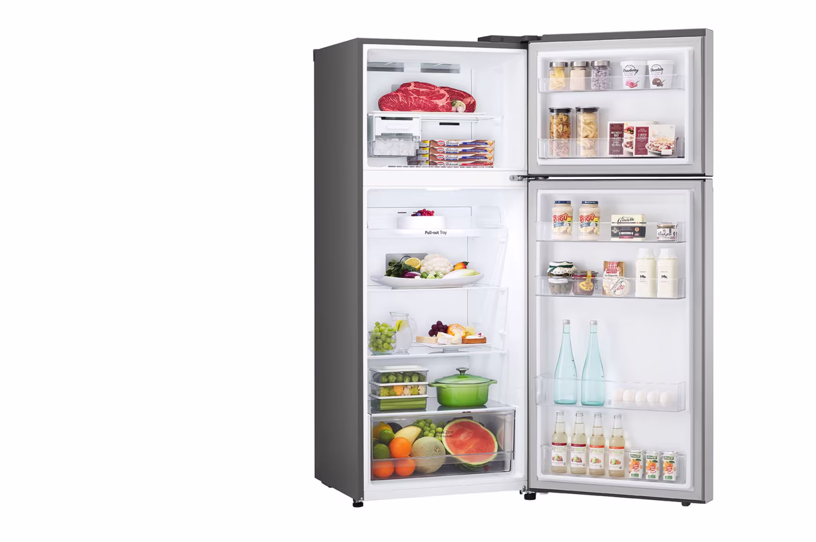 Photo of ثلاجة فريزر علوي بسعة إجمالية 423 لتر لون سلفر، ضاغط انفيرتر ™Smart Inverter