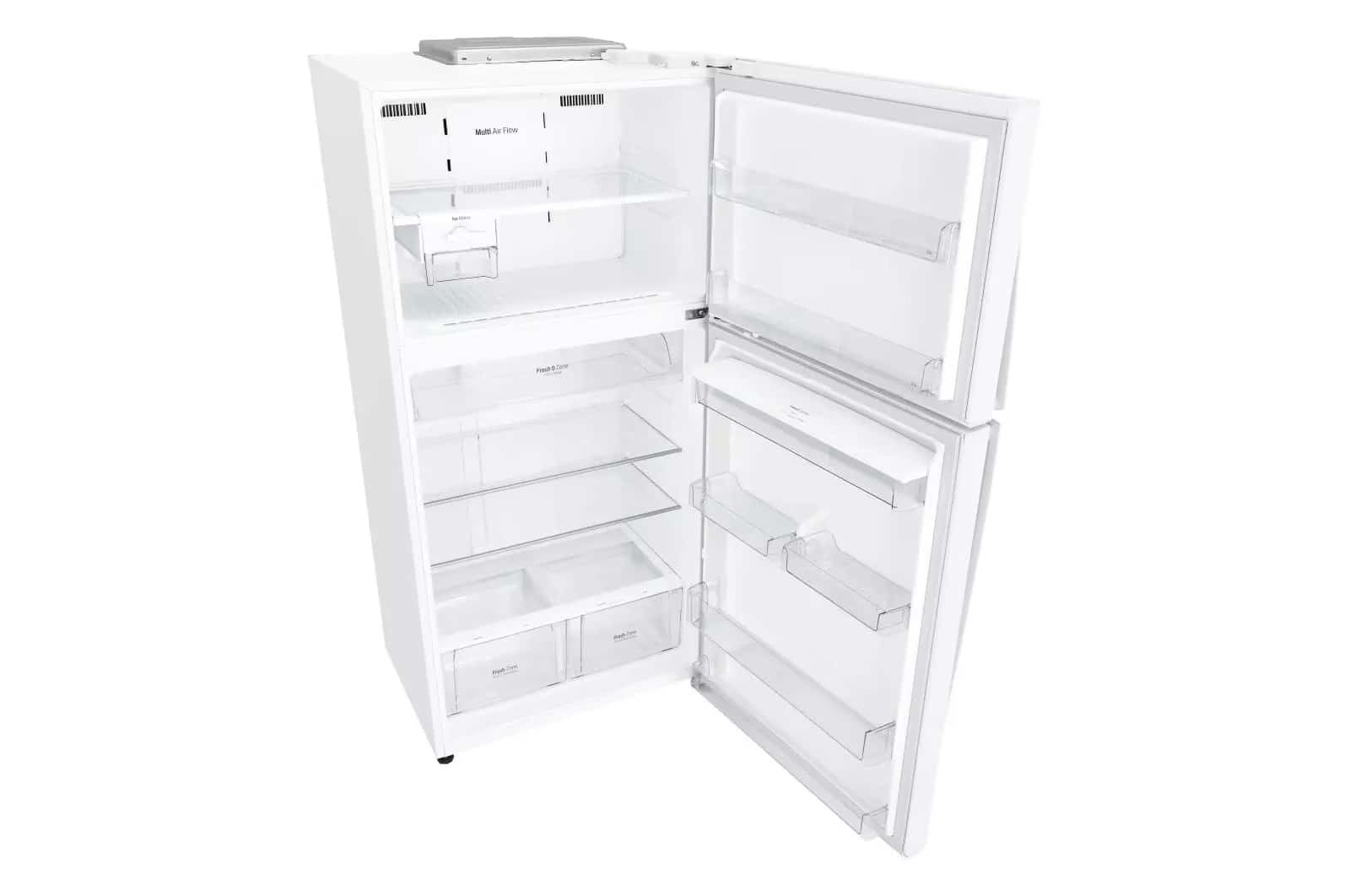 Photo of Top-freezer refrigerator, total capacity of 630 liters, inverter linear compressor, door-to-door cooling, and Hygiene FRESH+™ technology, platinum silver color