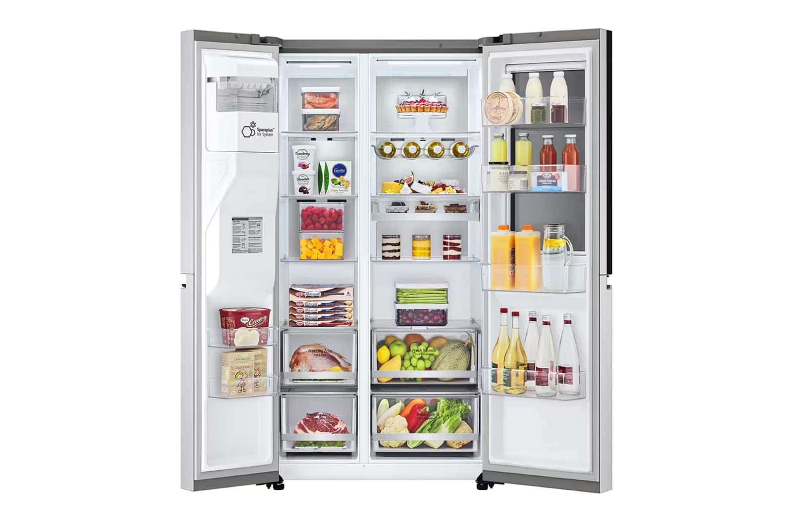 Photo of LG InstaView™ ThinQ™ 611L Side by Side Refrigerator, UVnano™, LINEARCooling™, ThinQ™ in Silver color