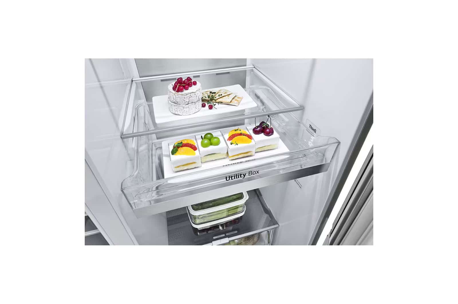 Photo of LG InstaView™ ThinQ™ 611L Side by Side Refrigerator, UVnano™, LINEARCooling™, ThinQ™ in Silver color