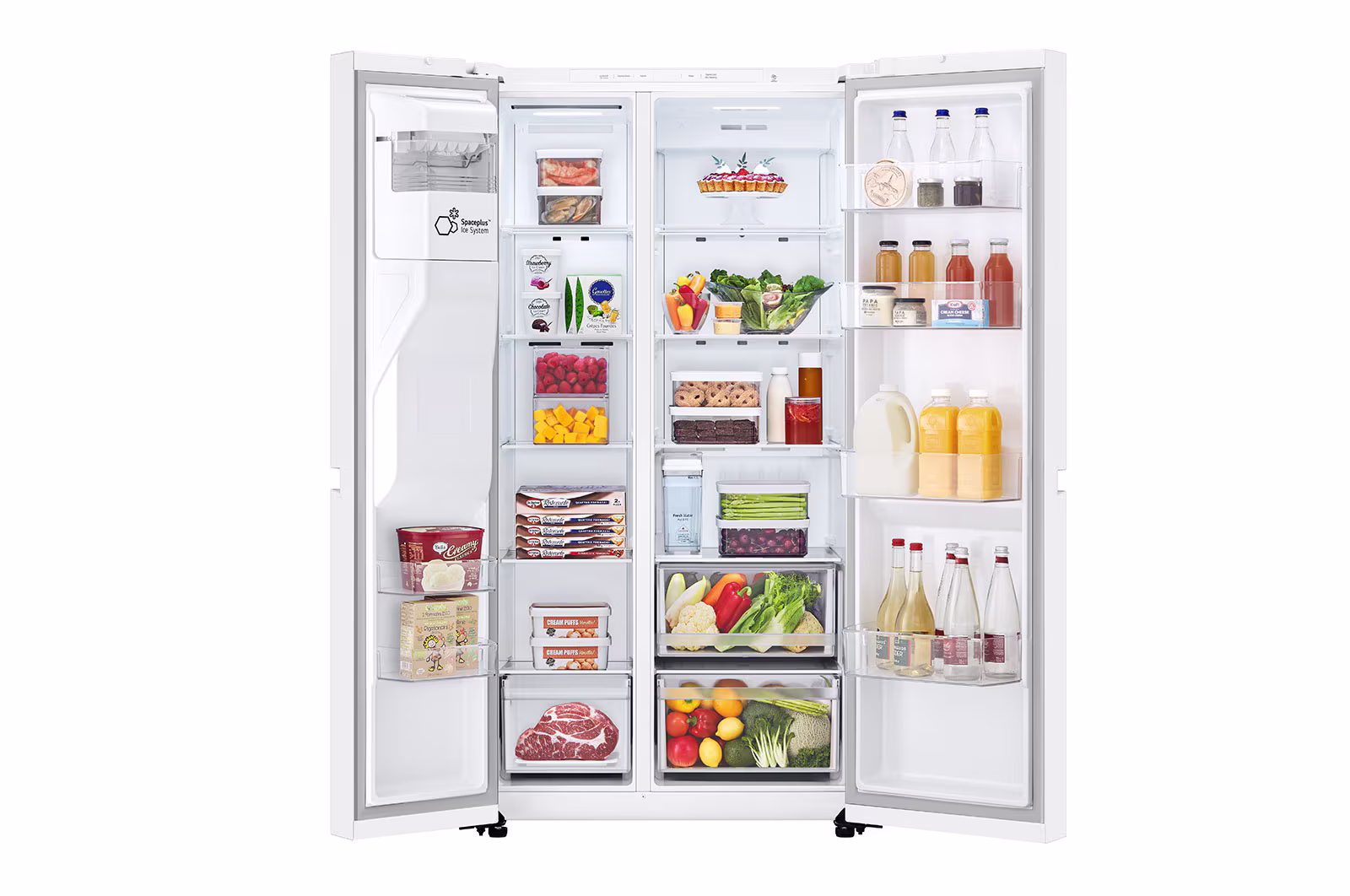 Photo of LG Side by Side 625L Refrigerator, Smart Diagnosis™, LINEARCooling™, Essense White​