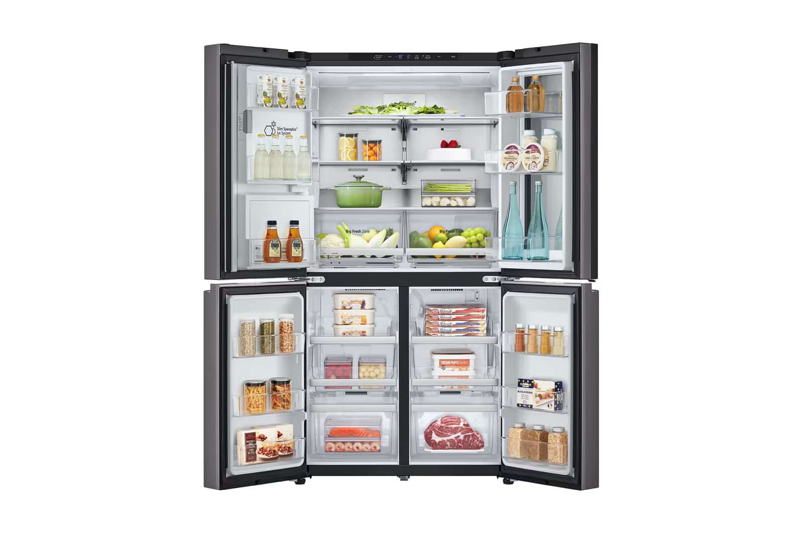 Photo of Side By Side Refrigerator, 705L Gross Capacity with HygieneFRESH+™Black Stainless