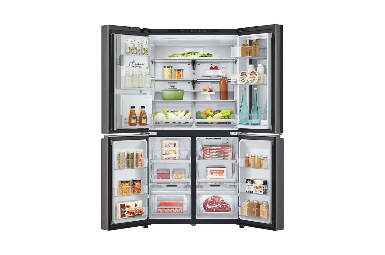 Photo of Side By Side Refrigerator, 705L Gross Capacity with HygieneFRESH+™Black Stainless